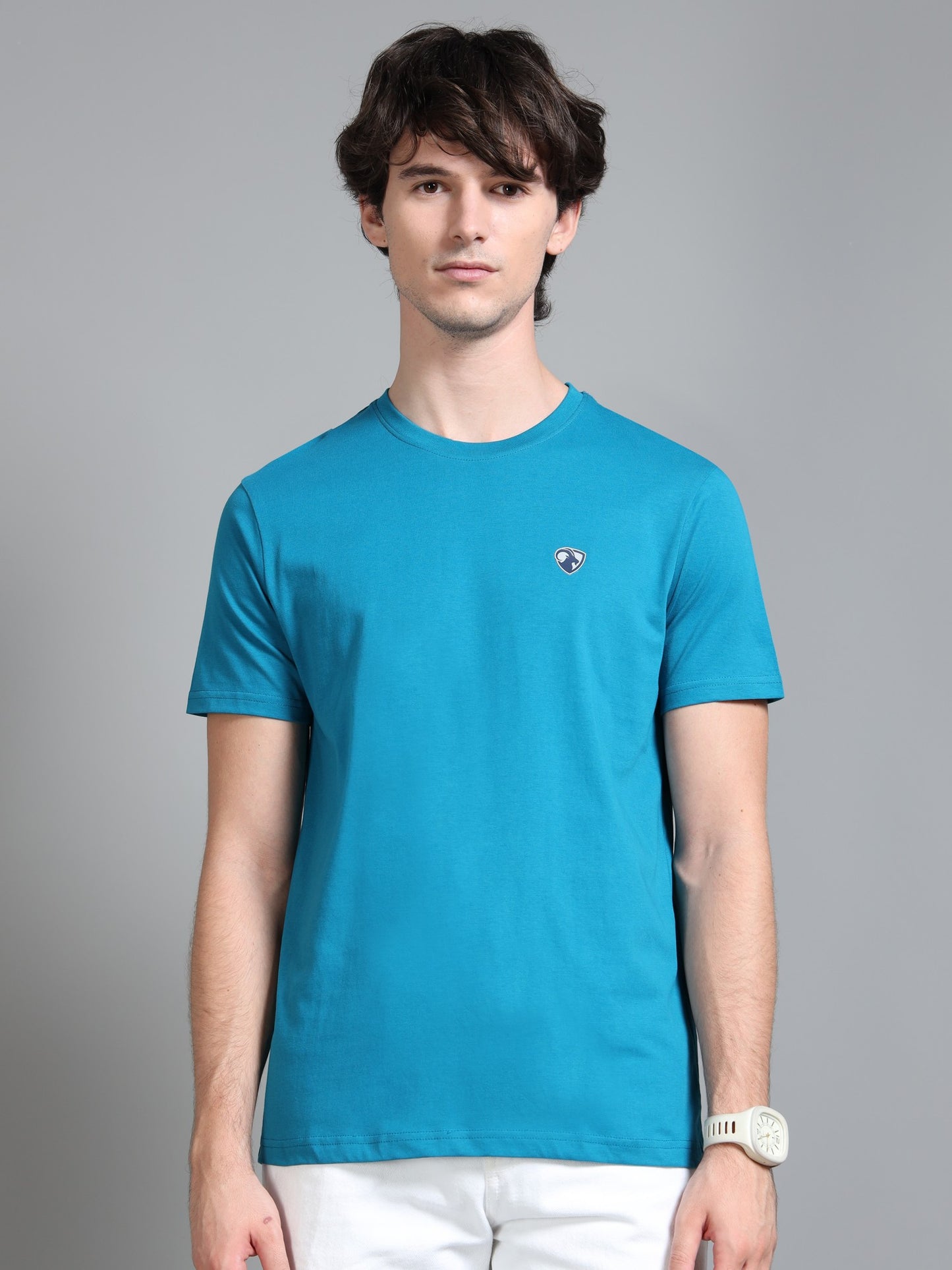Teal - Cotton Basic T-Shirt