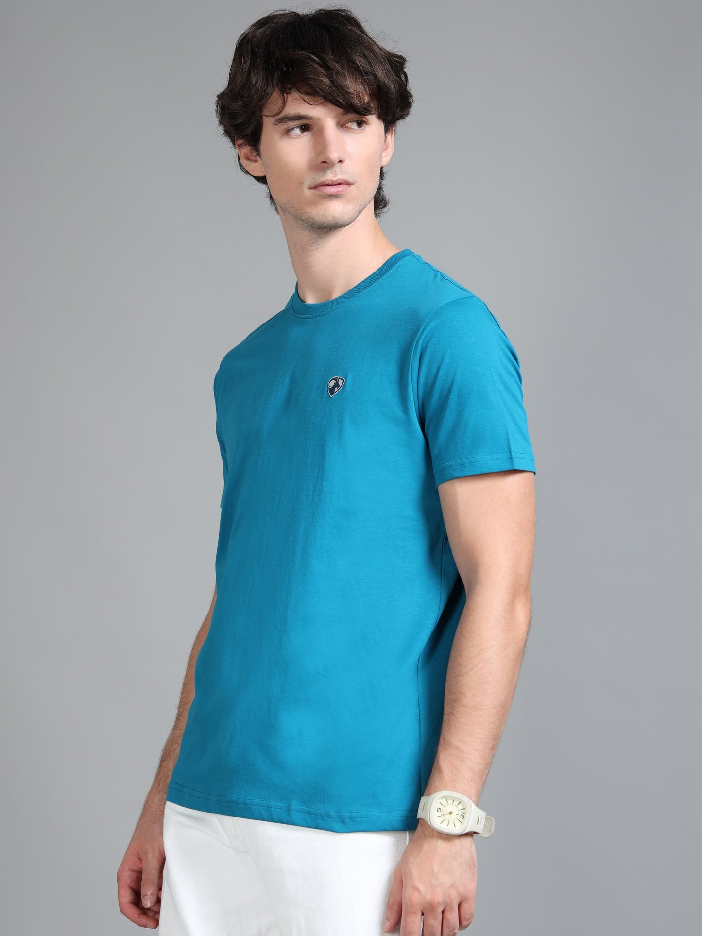 Teal - Cotton Basic T-Shirt