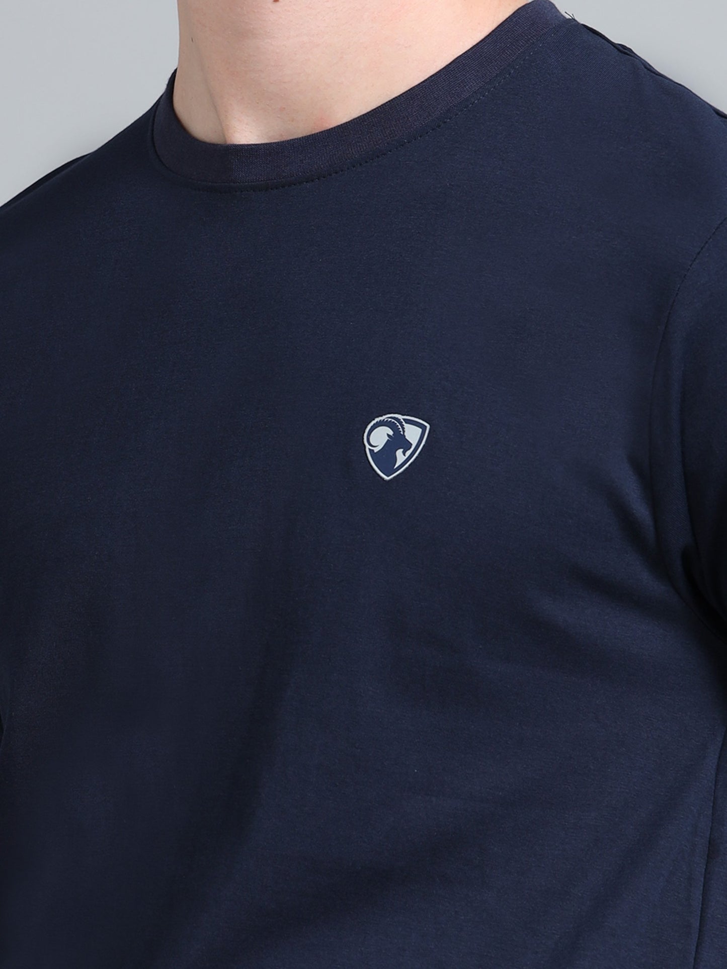 Navy - Cotton Basic T-Shirt
