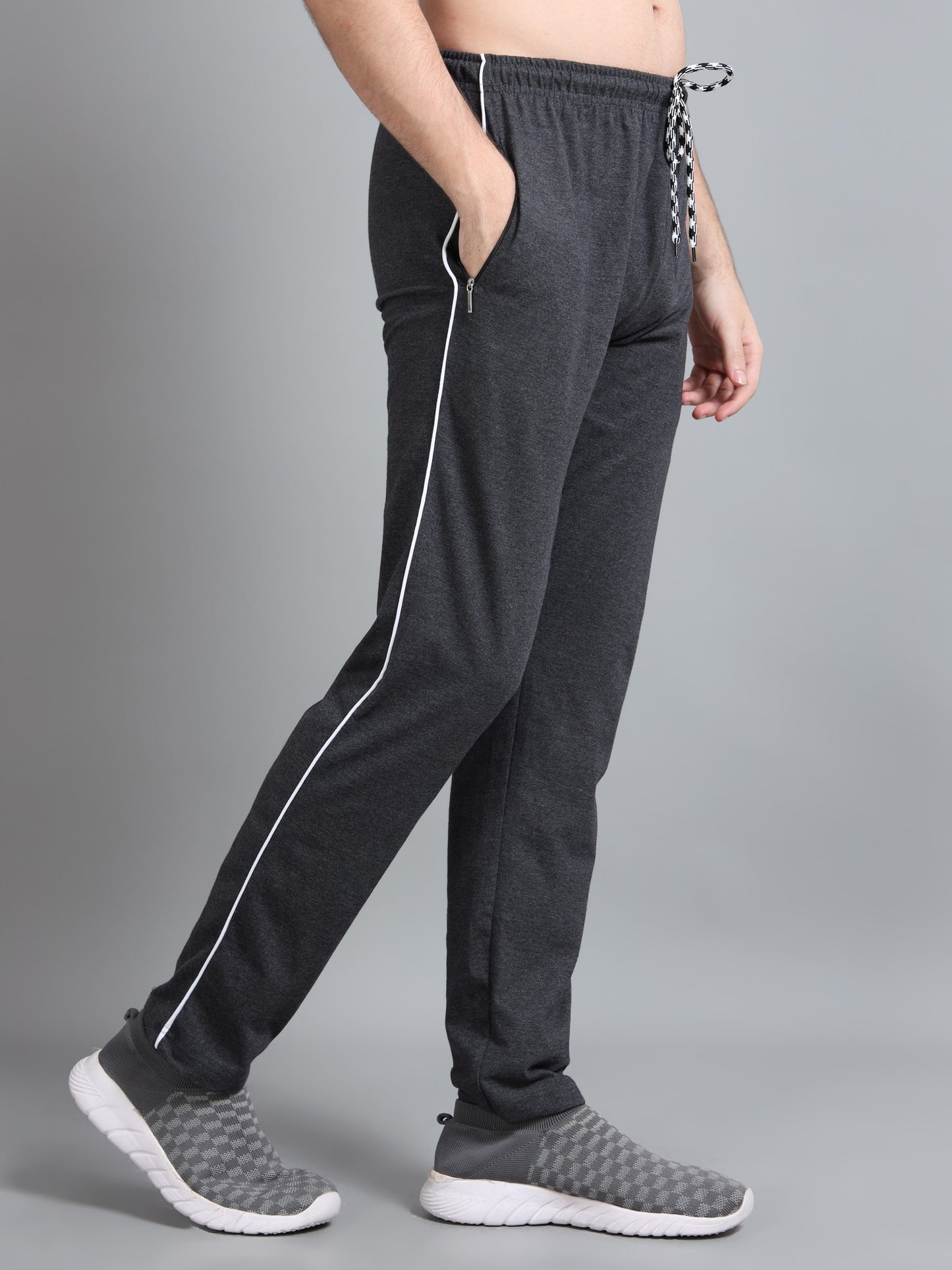 Traveling Track Pant-Charcoal Melange