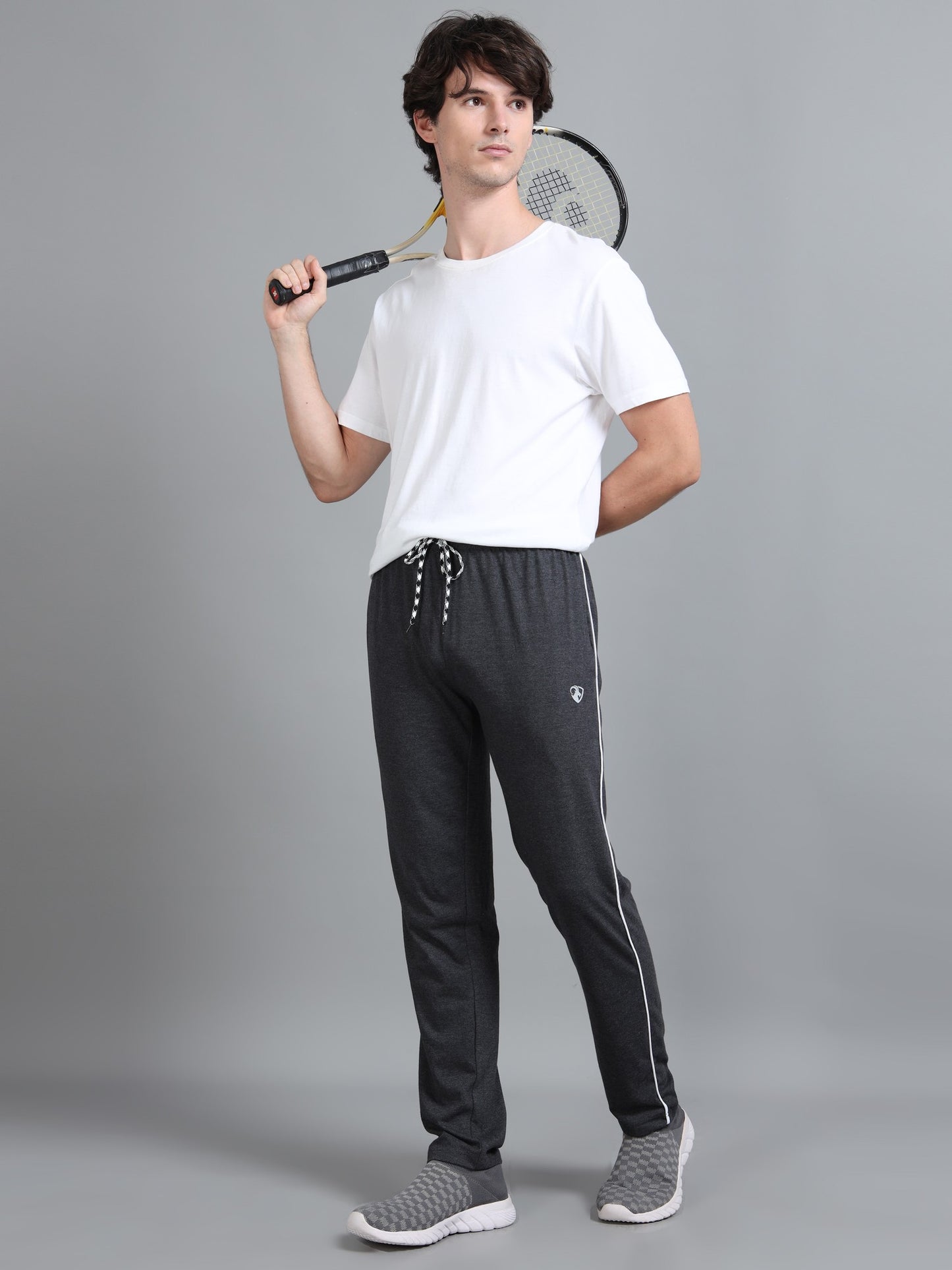 Traveling Track Pant-Charcoal Melange