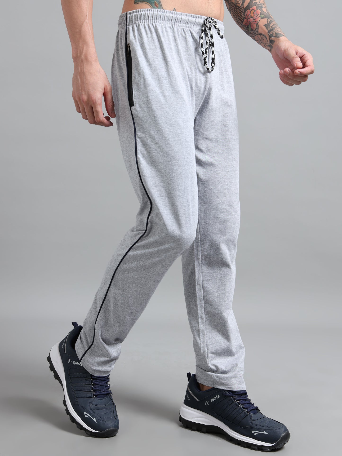 Traveling Track Pant-Gray Melange