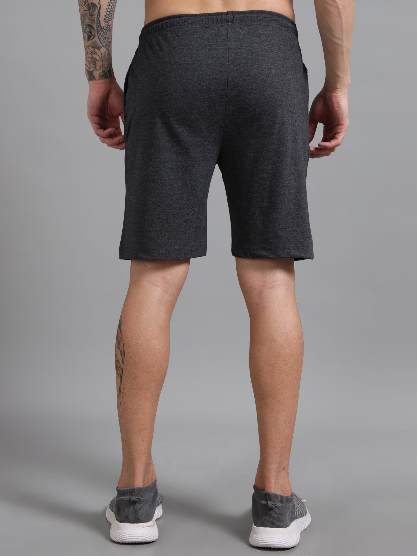 Traveling Men's Shorts-Charcoal Melange