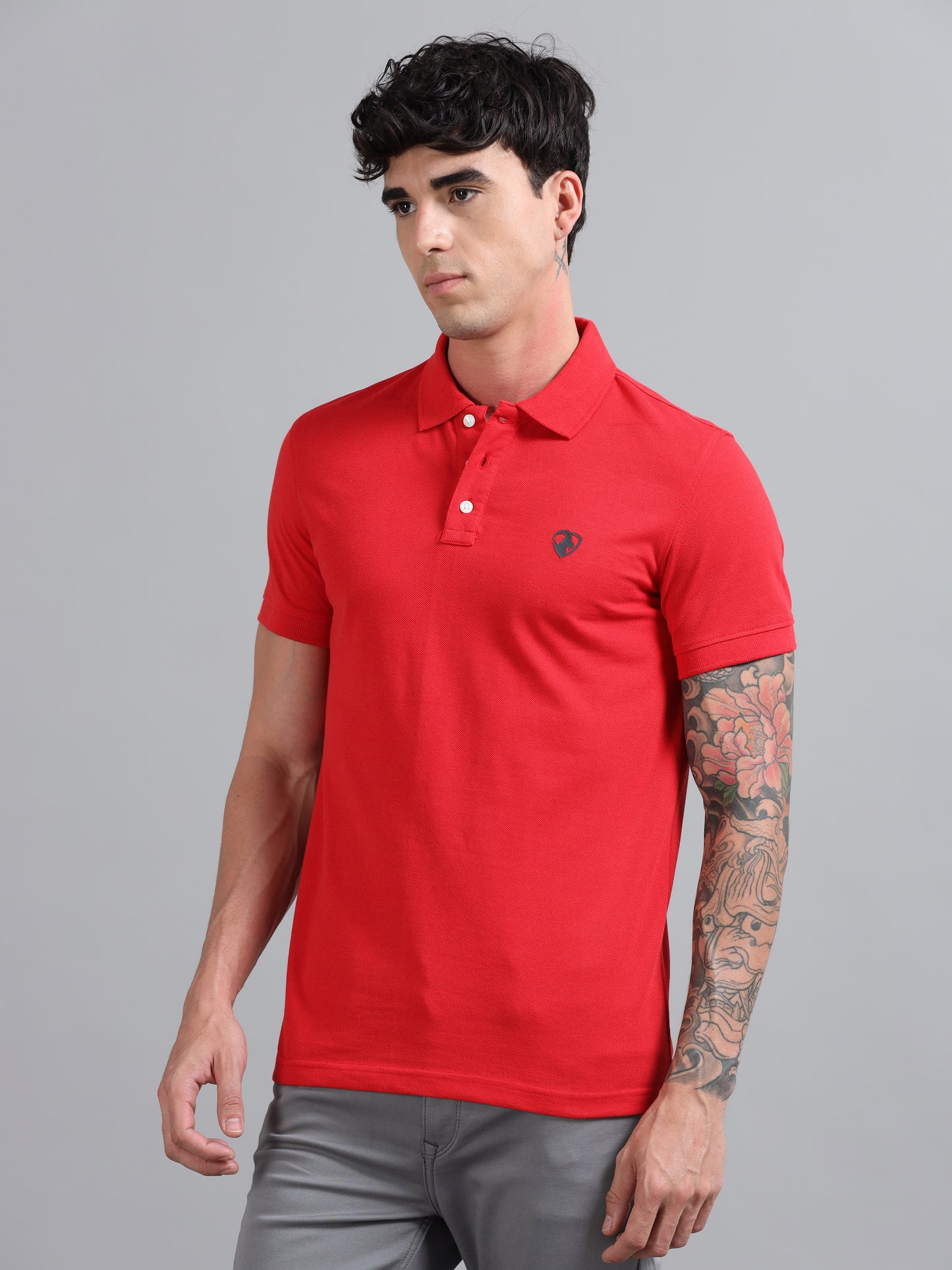 Red Cotton Rich Polo
