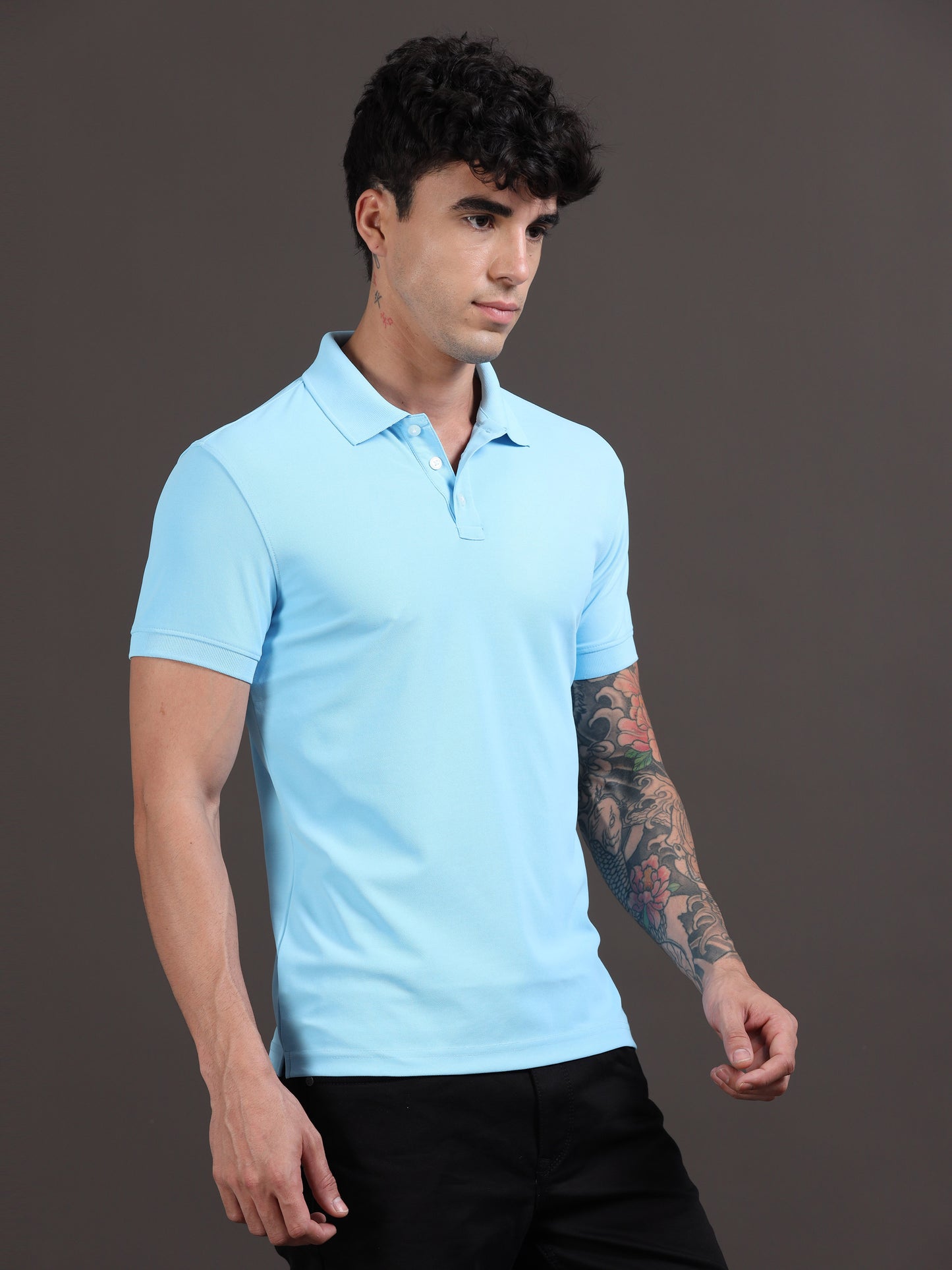 Light Blue - Micro Poly Premium Polo