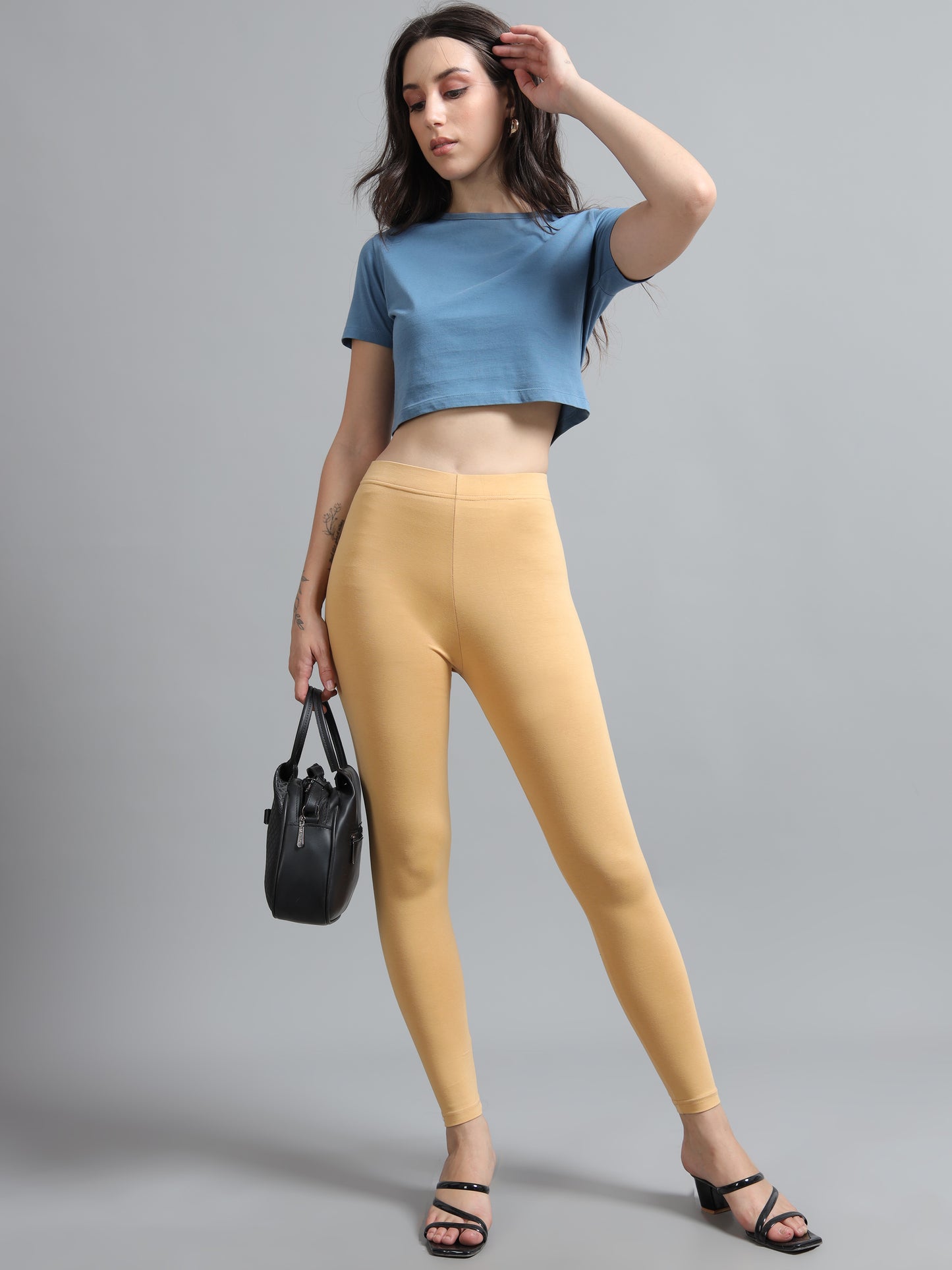 Ankle Leggings-Gold
