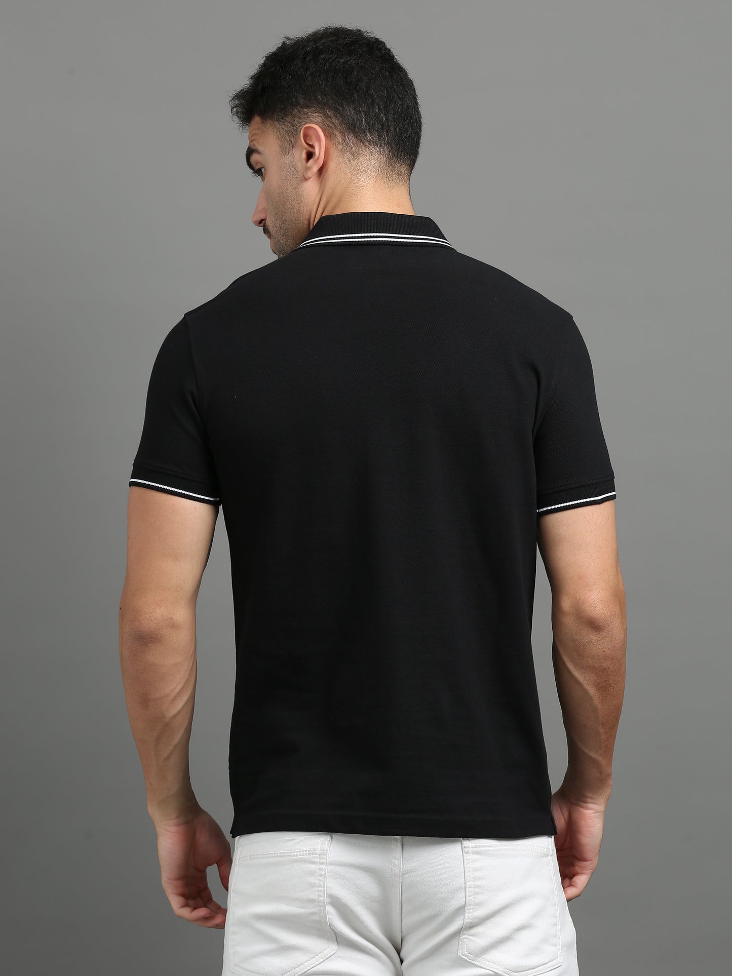 Black - 100% Cotton Bio Washed Polo