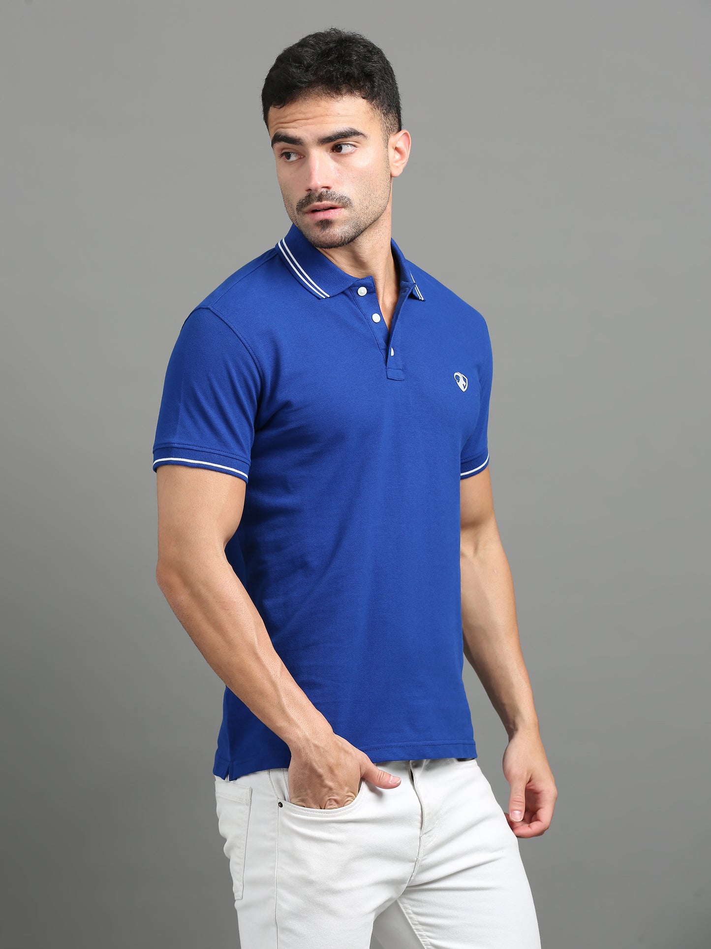 Royal Blue - 100% Cotton Bio Washed Polo