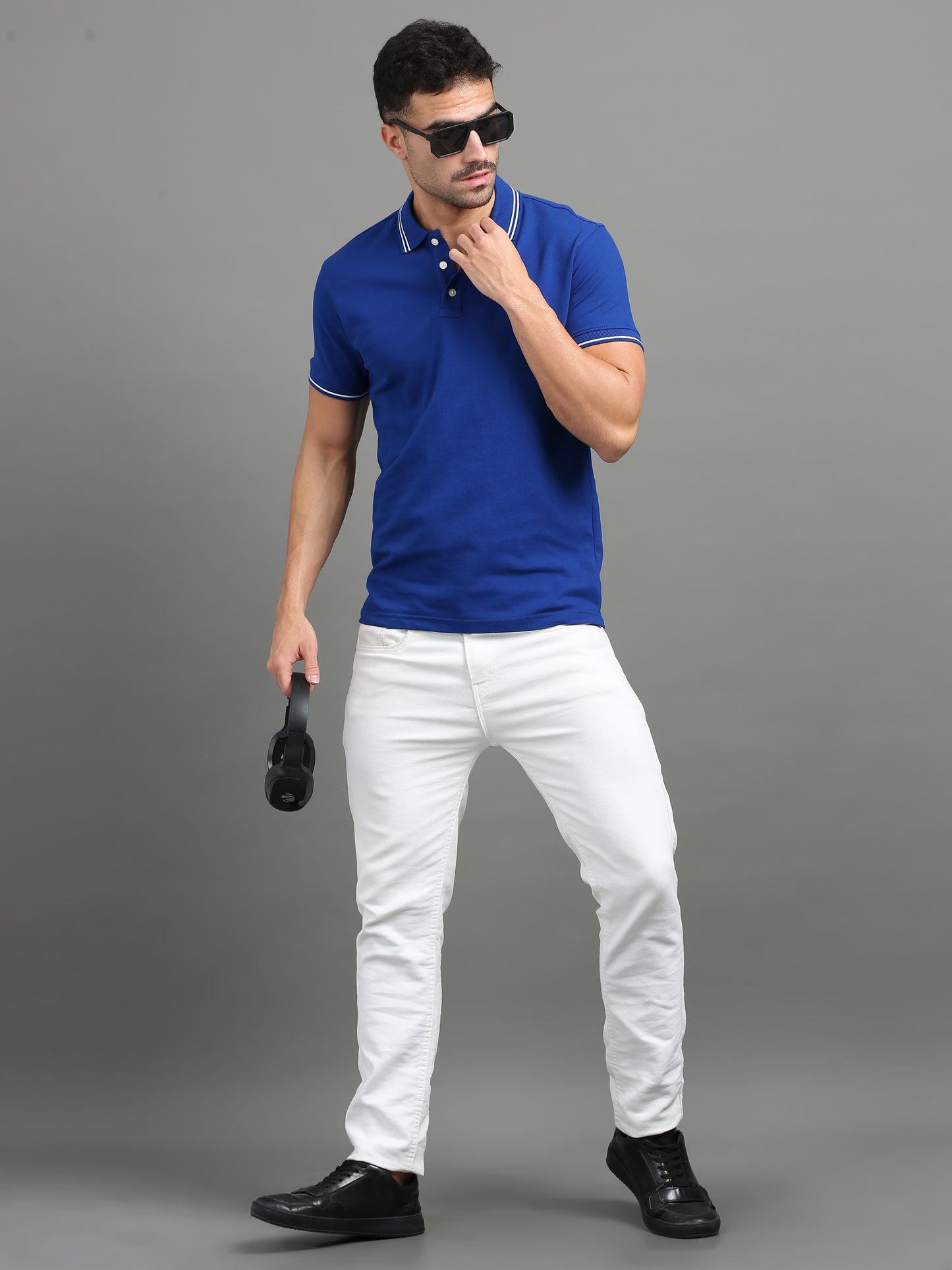 Royal Blue - 100% Cotton Bio Washed Polo