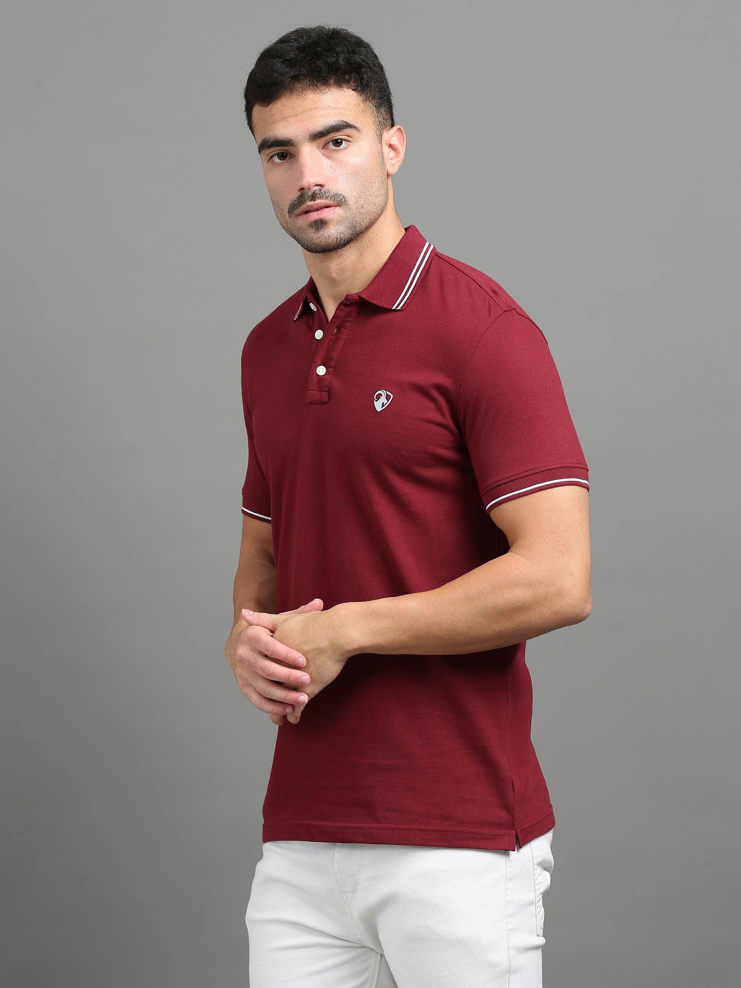 Maroon - 100% Cotton Bio Washed Polo