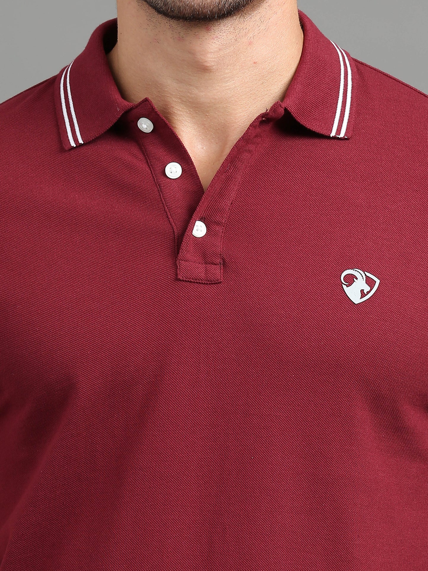 Maroon - 100% Cotton Bio Washed Polo