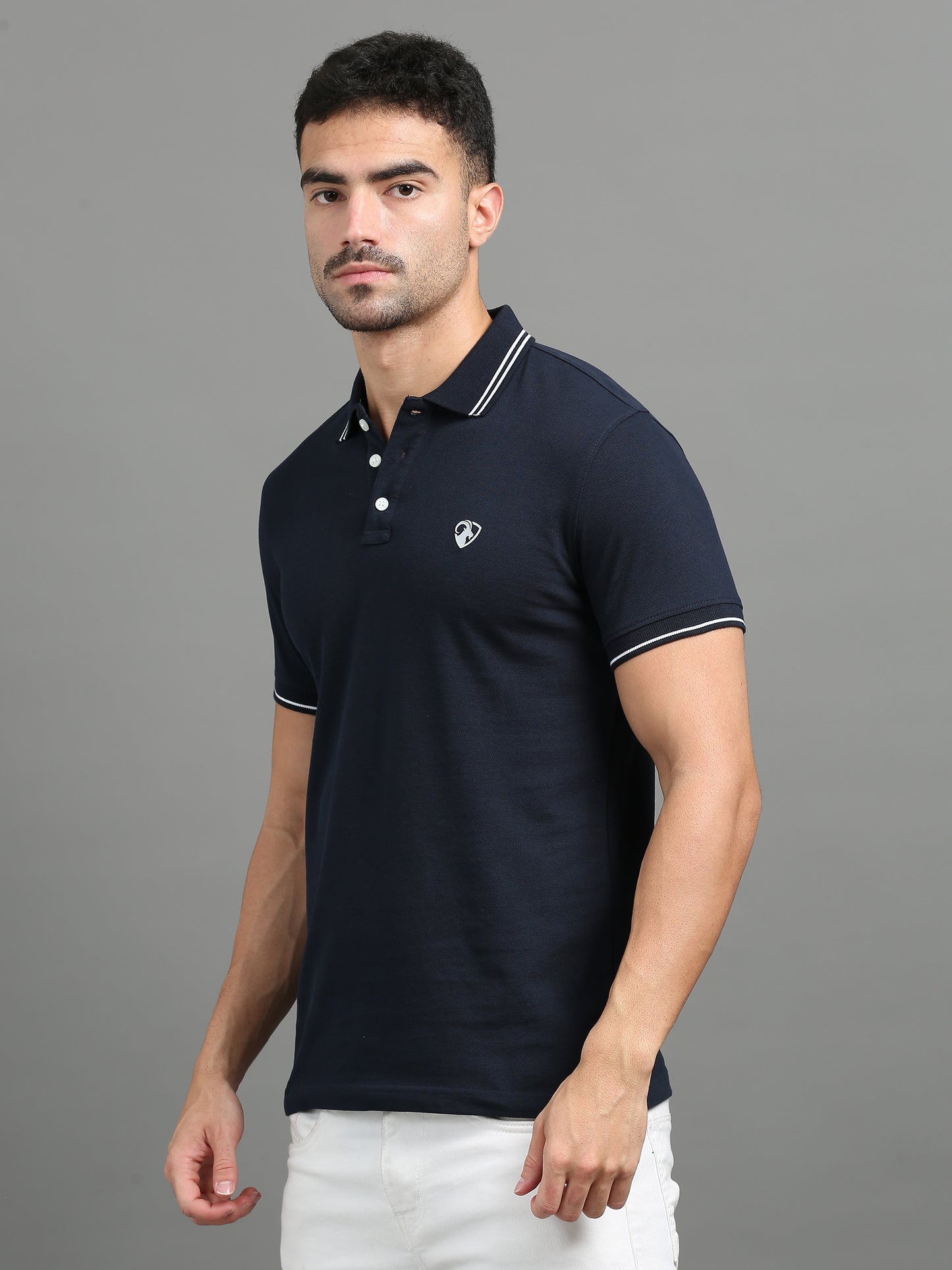 Navy - 100% Cotton Bio Washed Polo