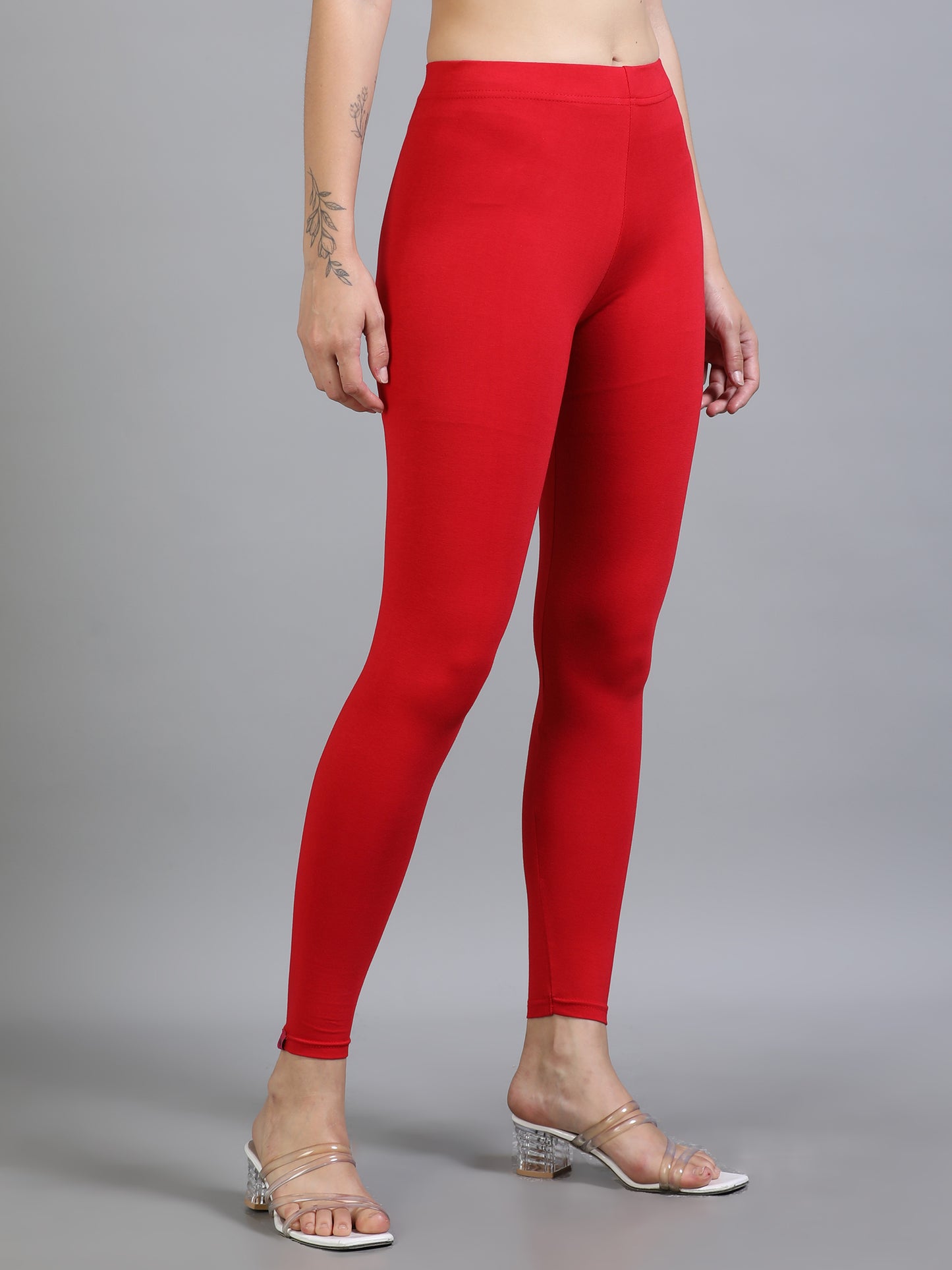 Ankle Leggings-Red