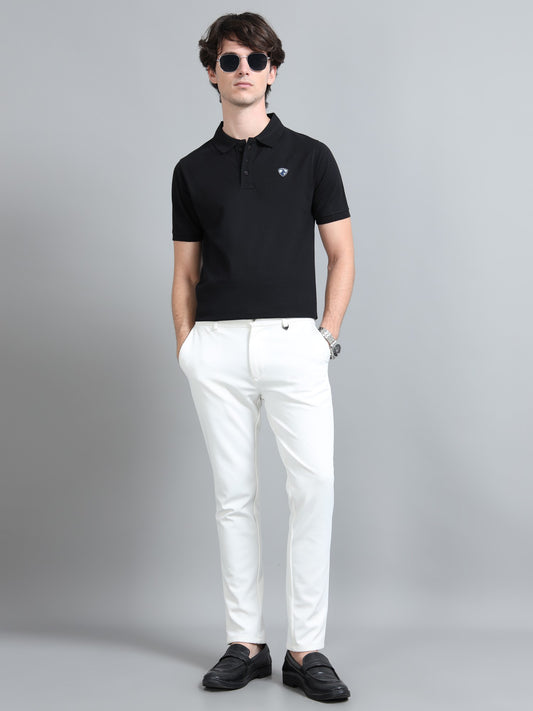 Black Cotton Rich Polo
