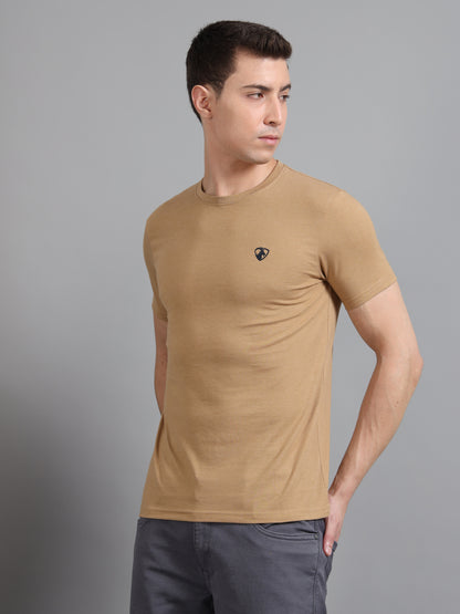 Beige - Cotton Basic T-Shirt