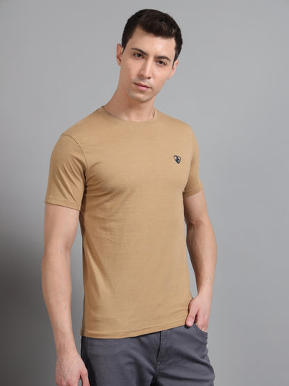 Beige - Cotton Basic T-Shirt