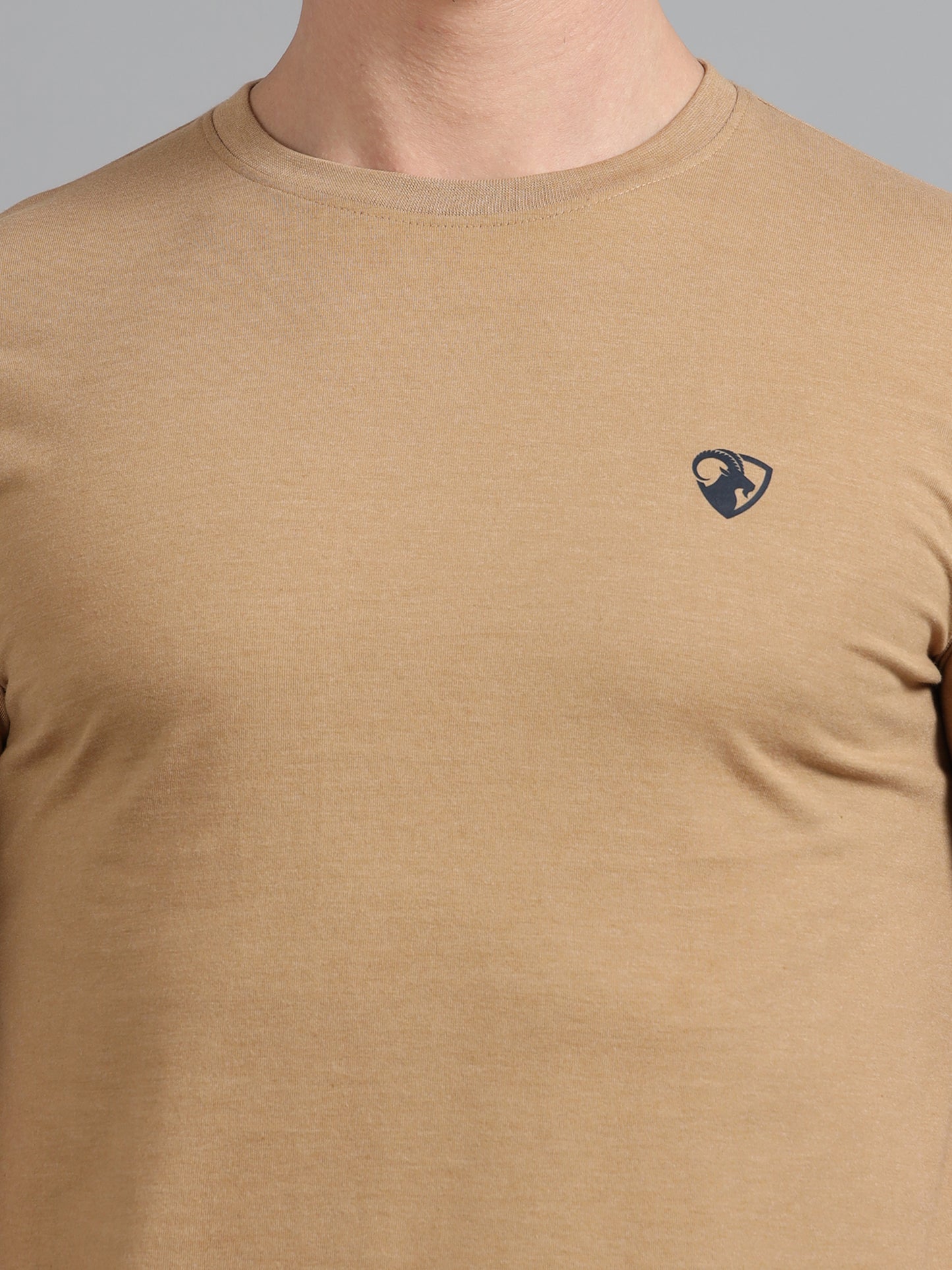 Beige - Cotton Basic T-Shirt