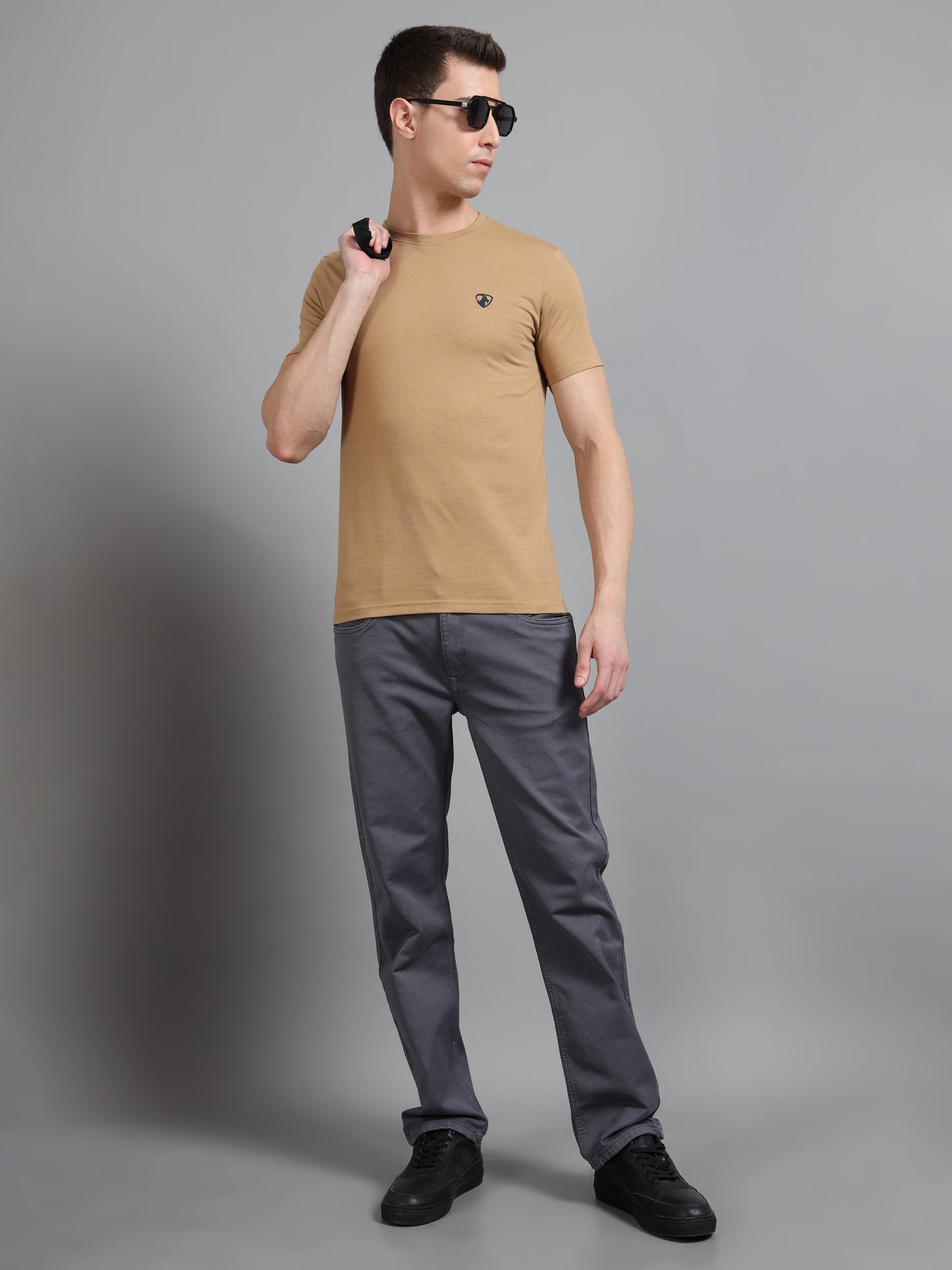 Beige - Cotton Basic T-Shirt