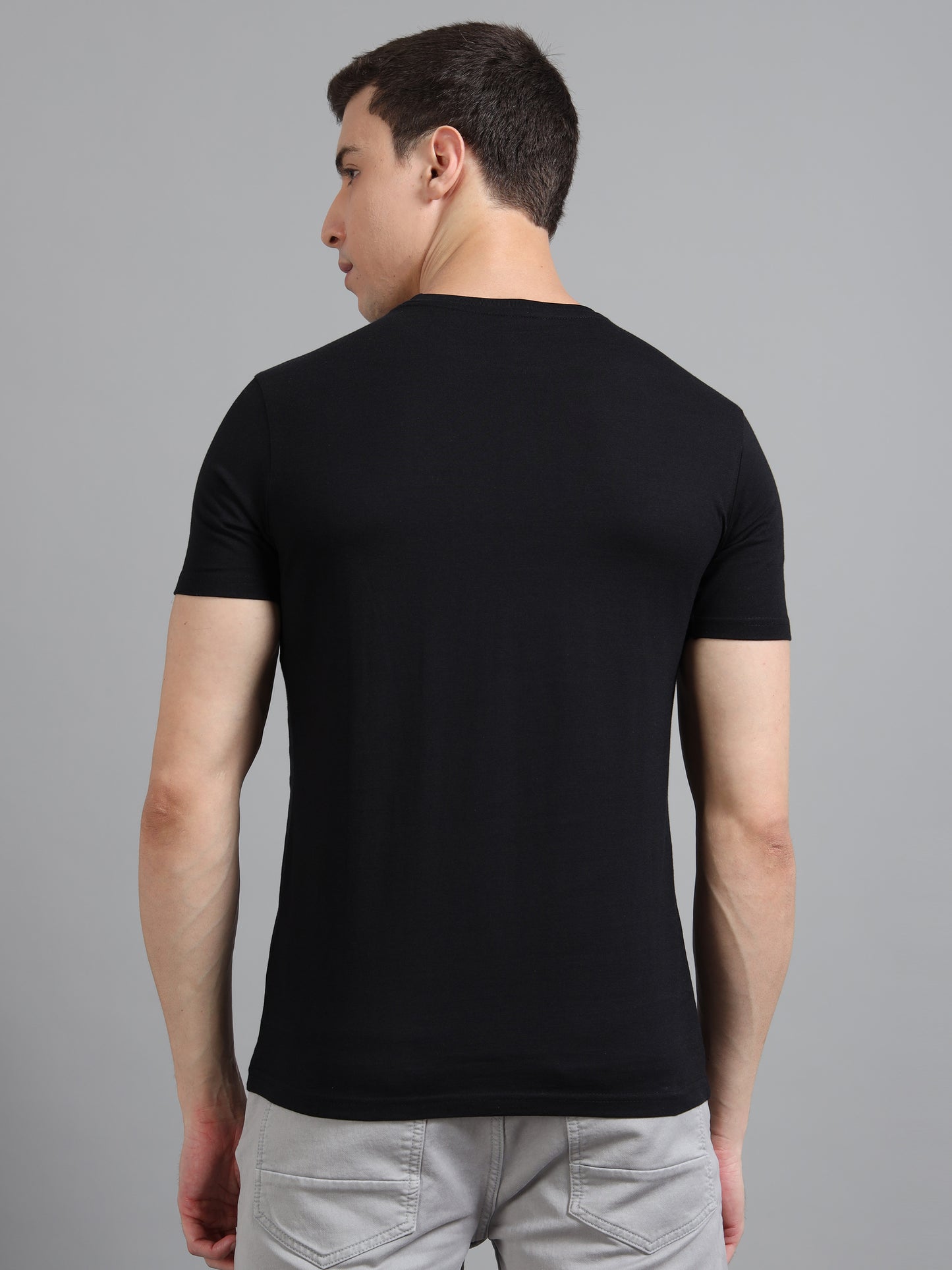 Black - Cotton Basic T-Shirt