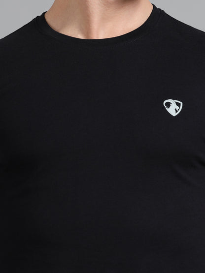 Black - Cotton Basic T-Shirt