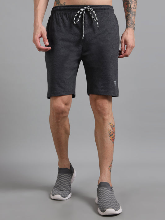 Traveling Men's Shorts-Charcoal Melange