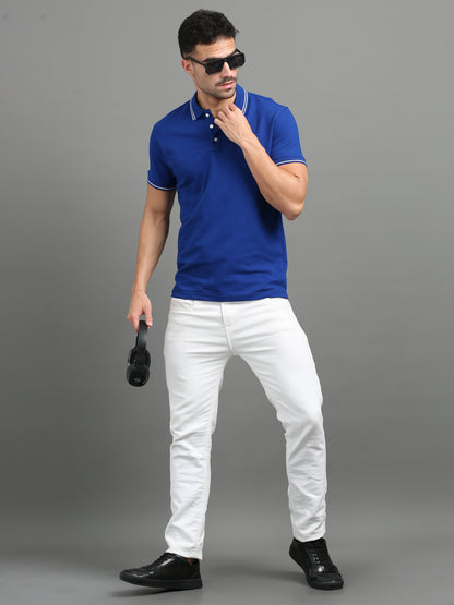 Royal Blue - 100% Cotton  Bio Washed Polo