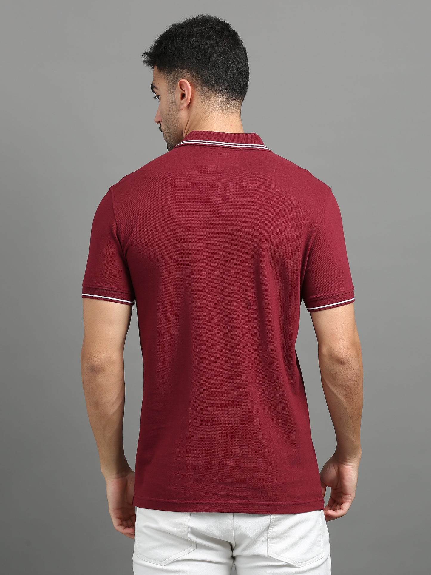 Maroon - 100% Cotton  Bio Washed Polo