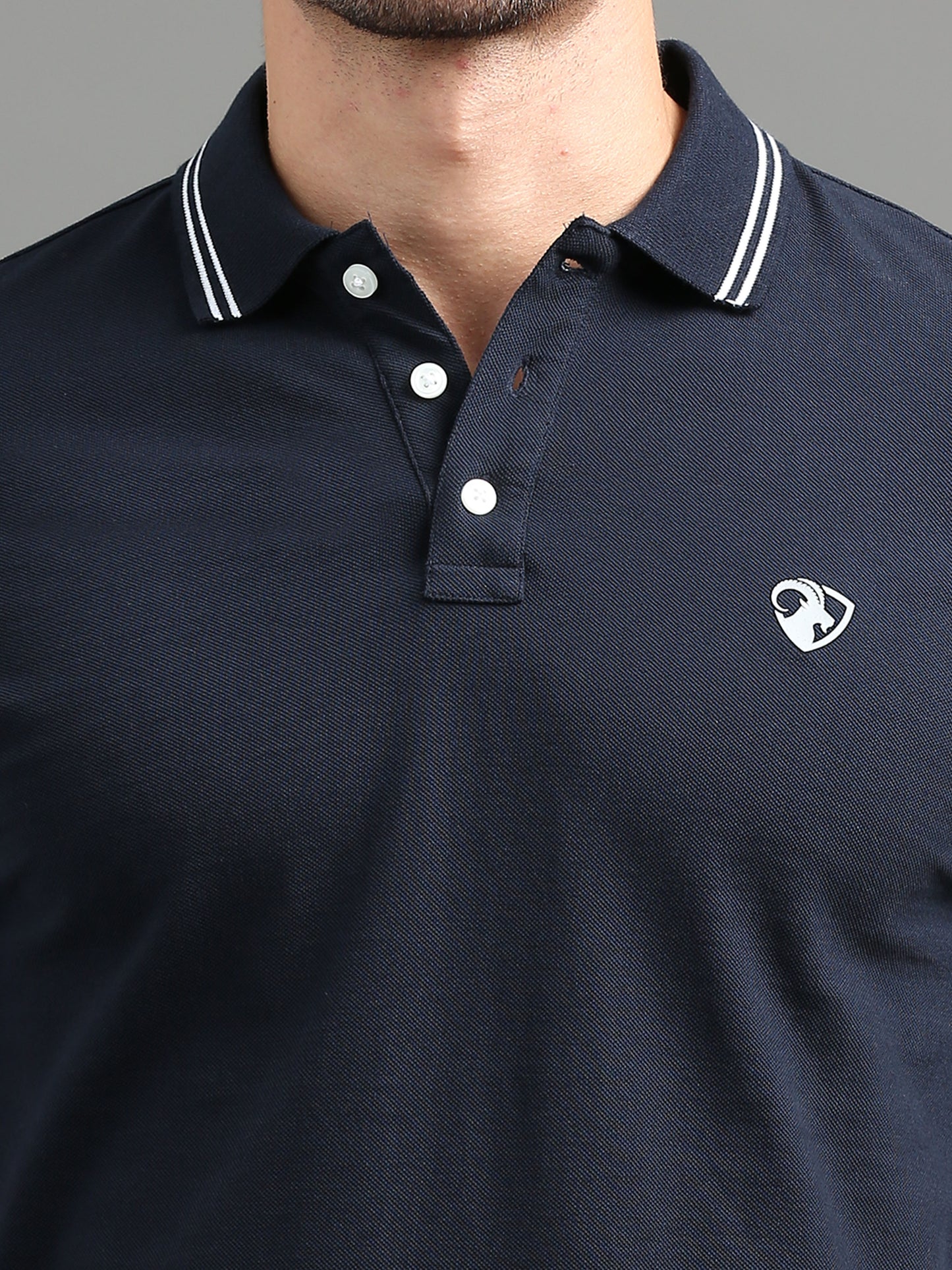 Navy - 100% Cotton  Bio Washed Polo